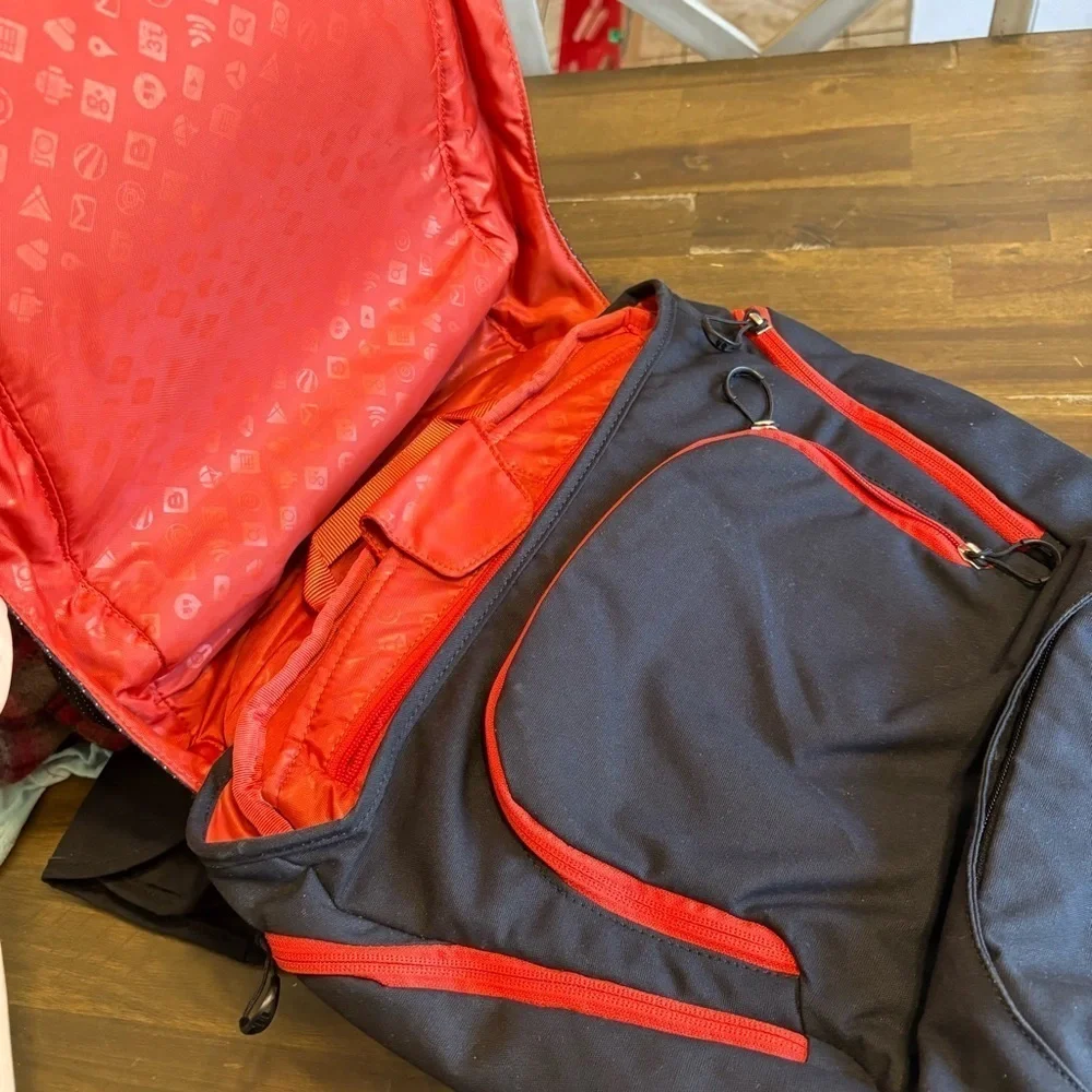 Osprey Portal Everyday Commute Laptop Backpack Black Orange Hike Pouch Outdoor